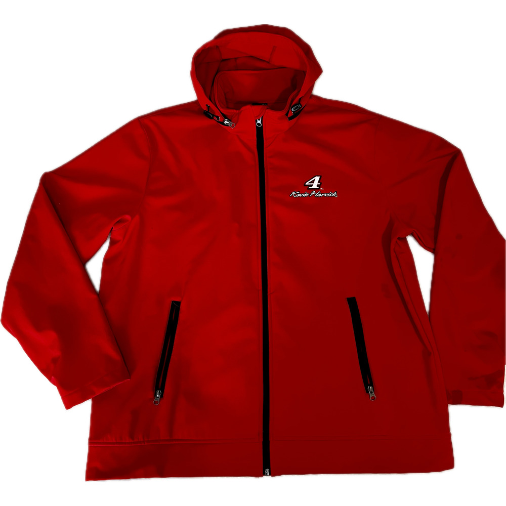 VTG Kevin Harvick #4 Stewart-Haas Racing Soft-Shell Hooded Red Jacket 2x